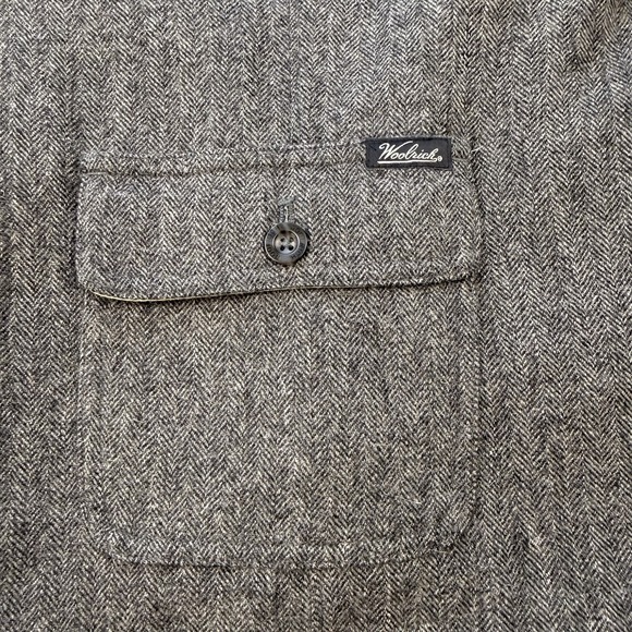 Woolrich Ruxton Vest Gray Wool Herringbone Tweed Canvas Back Mens XXL 18402 - Picture 4 of 11